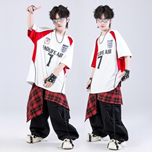 儿童街舞套装六一少儿hiphop架子鼓表演服男女童嘻哈潮酷舞蹈服装