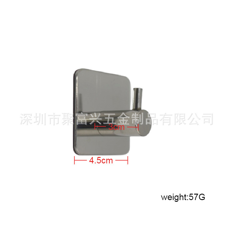 Chrome-Plated Mirror Hooks, Stainless Steel Silver Hooks, Bathroom Kitchen Towel Hooks, Vhb Adhesive Installation