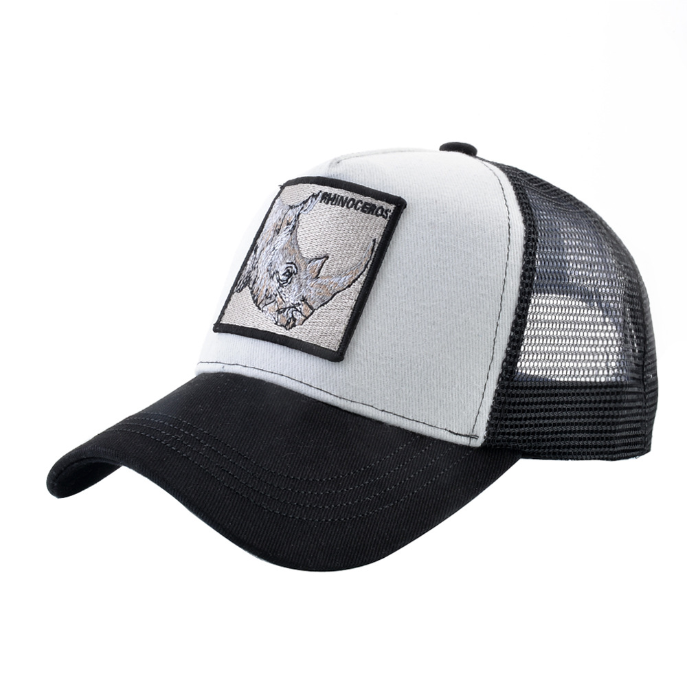 Summer Mesh Baseball Cap For Men Breathable Animal Embroidery_voghion.com