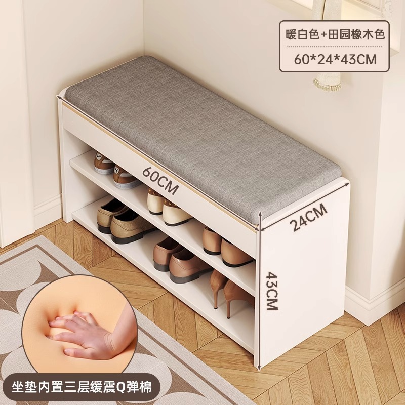 Estante de zapatos doméstico pequeño interior puerta estrecha estante de almacenamiento simple multicapa puerta de entrada dormitorio pequeño gabinete de zapatos de alquiler