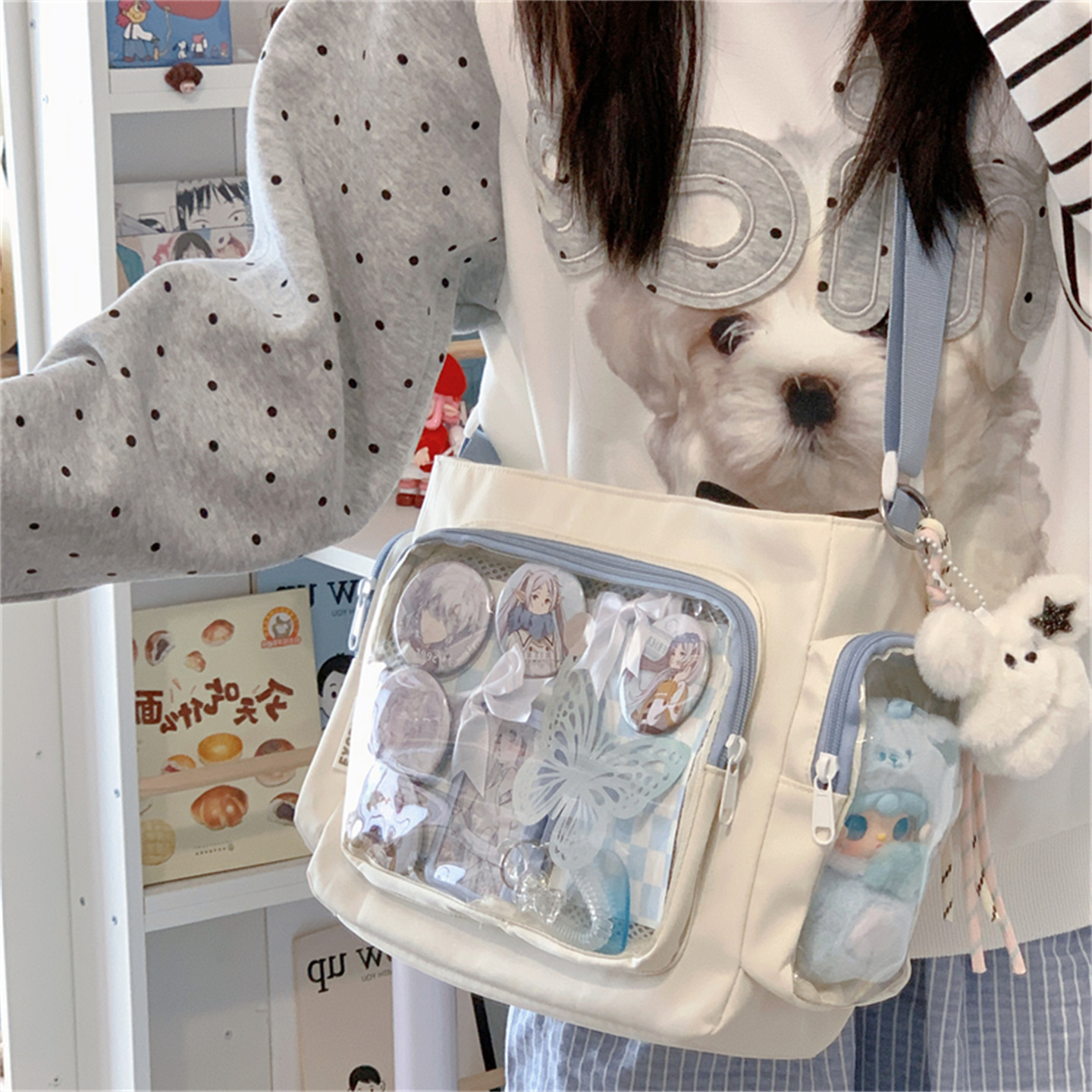 Japanese Style Ins New High-Value Academy Wind Fresh Sweet Ita Bag Lightweight Daily Crossbody Bag For Girls - Thumbnail 8