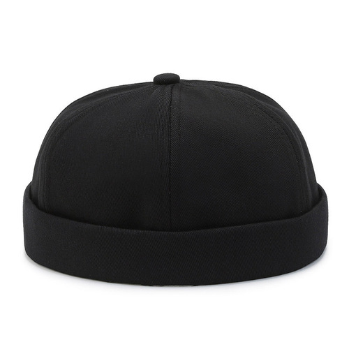 Round hats, ins, personalized melon-leather hats, hip-hop children, Japanese, no-brimmed landlord hats, men's trendy hats, niche Korean sailors