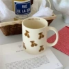 Cream yellow bear mug