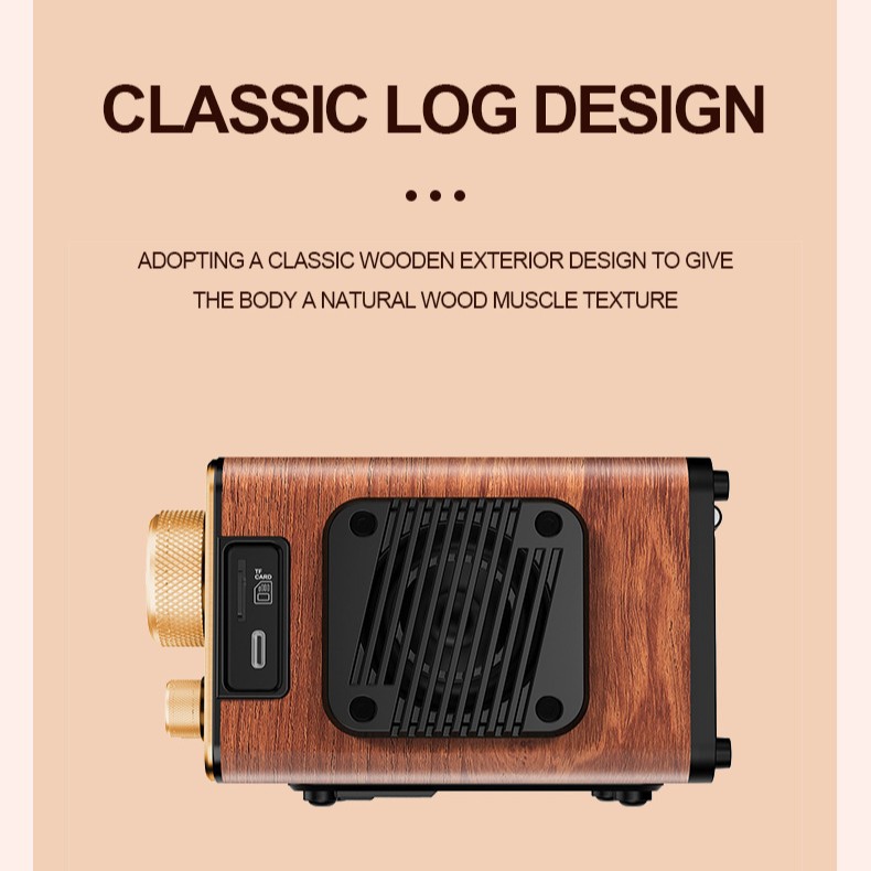 Radio con Acabado de Madera de Doble Banda 802S Estéreo con Pantalla Digital image 3