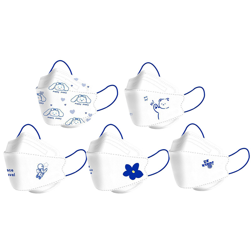 3D Stereo Kidsren's Mask Ear-Hanging Kn95 Dust-Proof Independent Packaging Mask Disposable Mask Wholesale