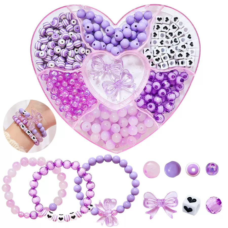 跨境儿童diy饰品配件串珠diy材料包手串珠珠子散珠项链手链全套装