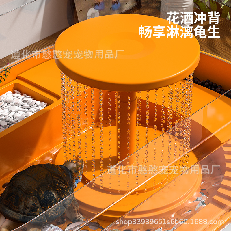 Tanque para tortugas con plataforma para tomar el sol, tanque de cría para tortugas brasileñas, casa para tortugas, villa, sala de estar, hogar, tanque para tortugas dedicado.