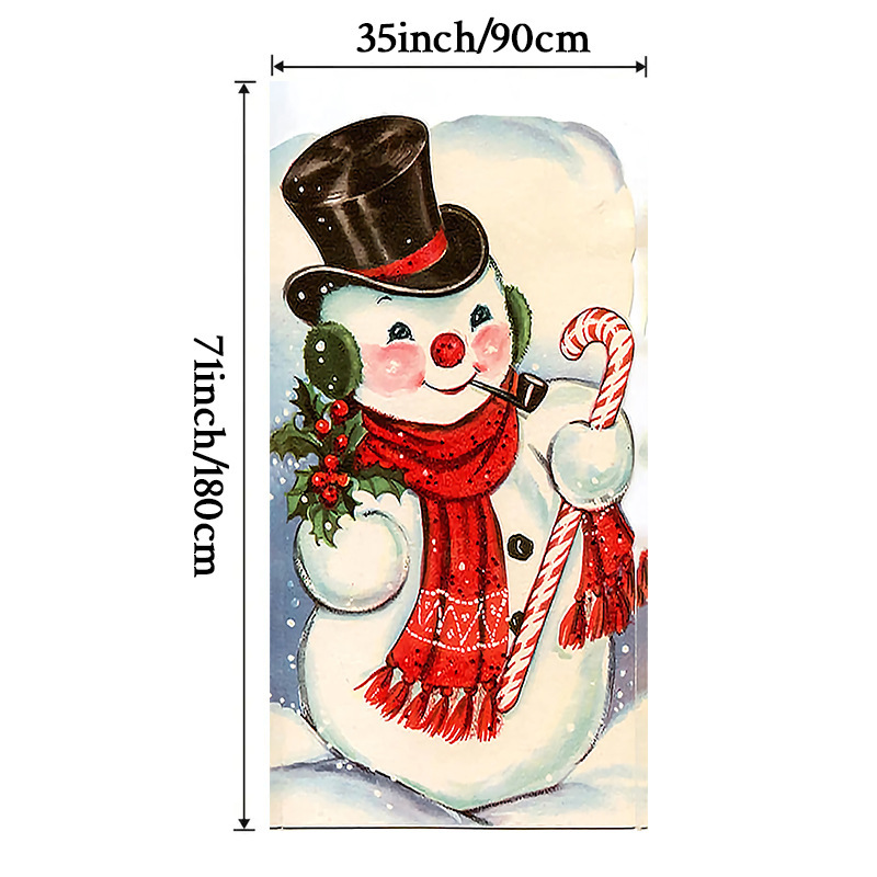 Lámparas de color de Navidad cubierta de tela decoración puerta de poliéster de alta densidad tela de fondo de Año Nuevo fiesta de puerta de entrada amueblado tapices