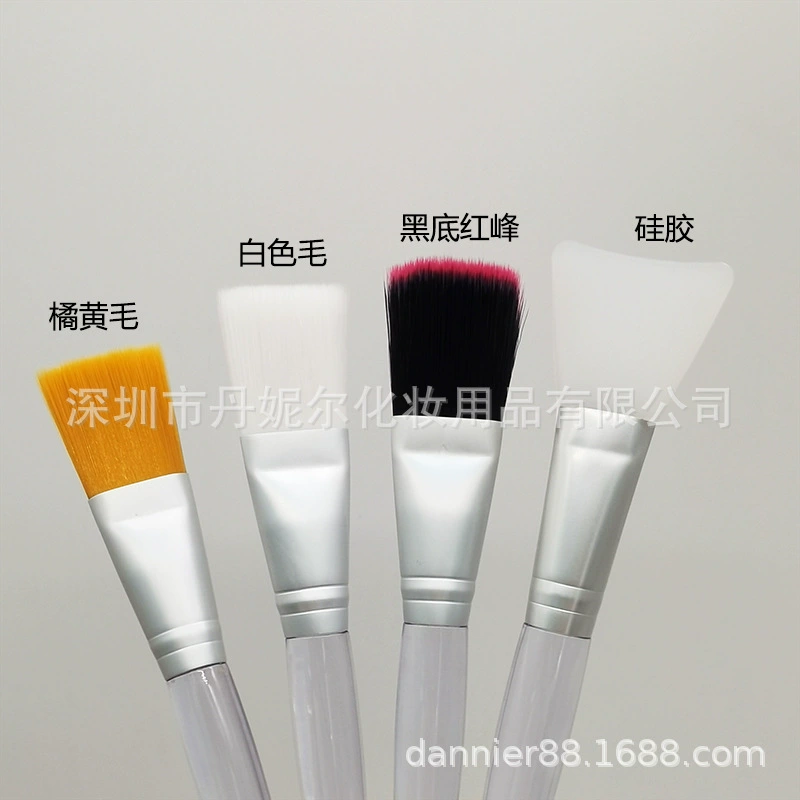 Silicone Face Mask Brush, Blade-Shape Applicator, Soft Silicone Head, 18 cm Clear Handle