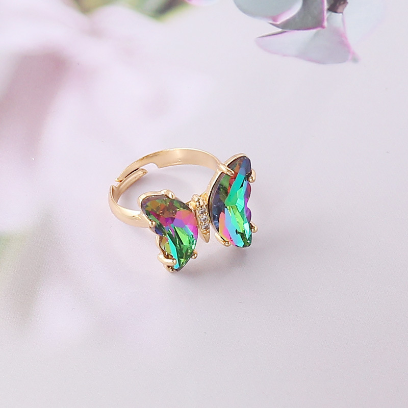 Yunnan brocado transfronterizo nuevo gradiente mariposa collar personalidad de moda europea y americana ins Luz de lujo niñas collar clavícula cadena
