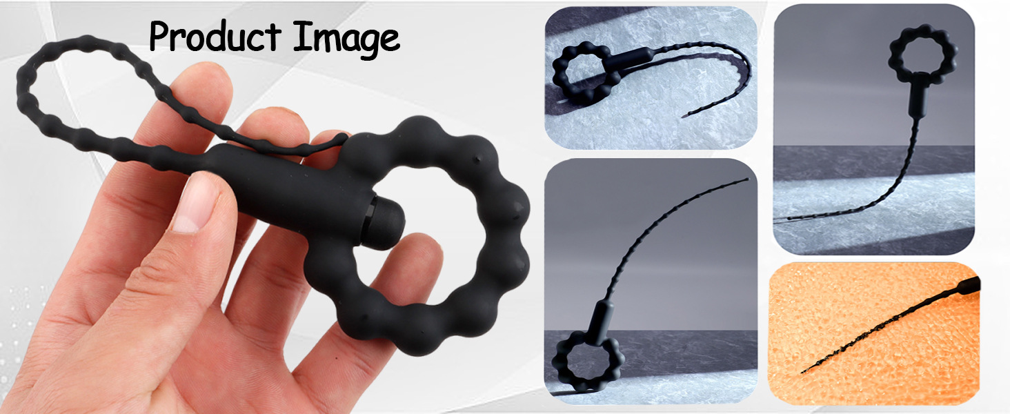 Silicone Urethral Insert Stick with 10 Vibration Modes, Button Control, 260mm — detail image 12
