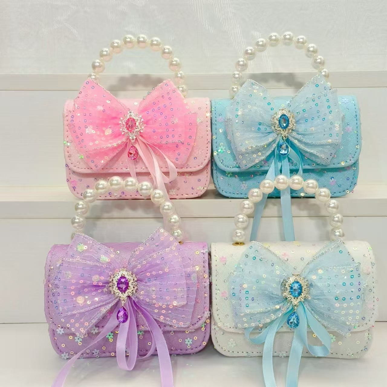 Bolsa de princesa de arco, bolso de cinturón, bolso de cadena, bolso de princesa, bolso de regalo para niñas, bolso de accesorios de viento fragante