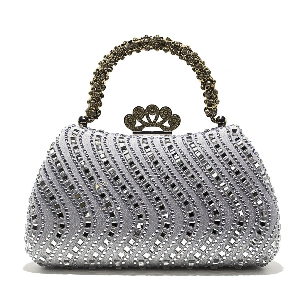 Elegante Abendtasche Mit Strasssteinen Für Damen_voghion.com