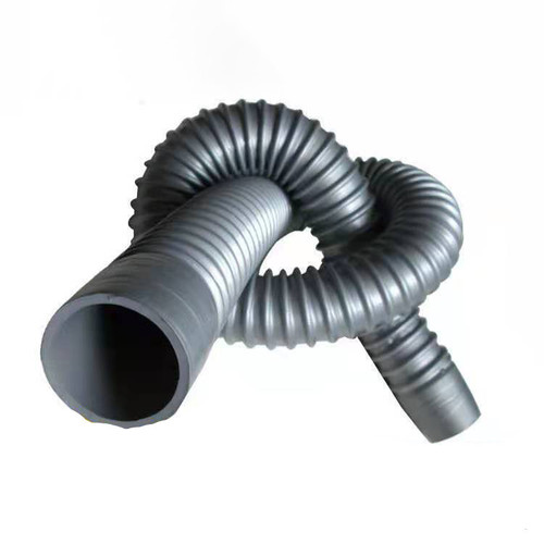 Washbasin drain pipe Thickened kitchen basin basin steel wire drain pipe Gray pipe that can be cut to any length