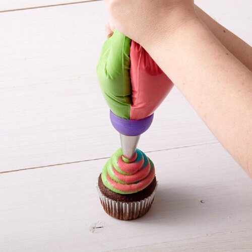 Baking cake/3-hole 3-color frosting bag converter Three-color frosting tip converter DIY dessert decoration