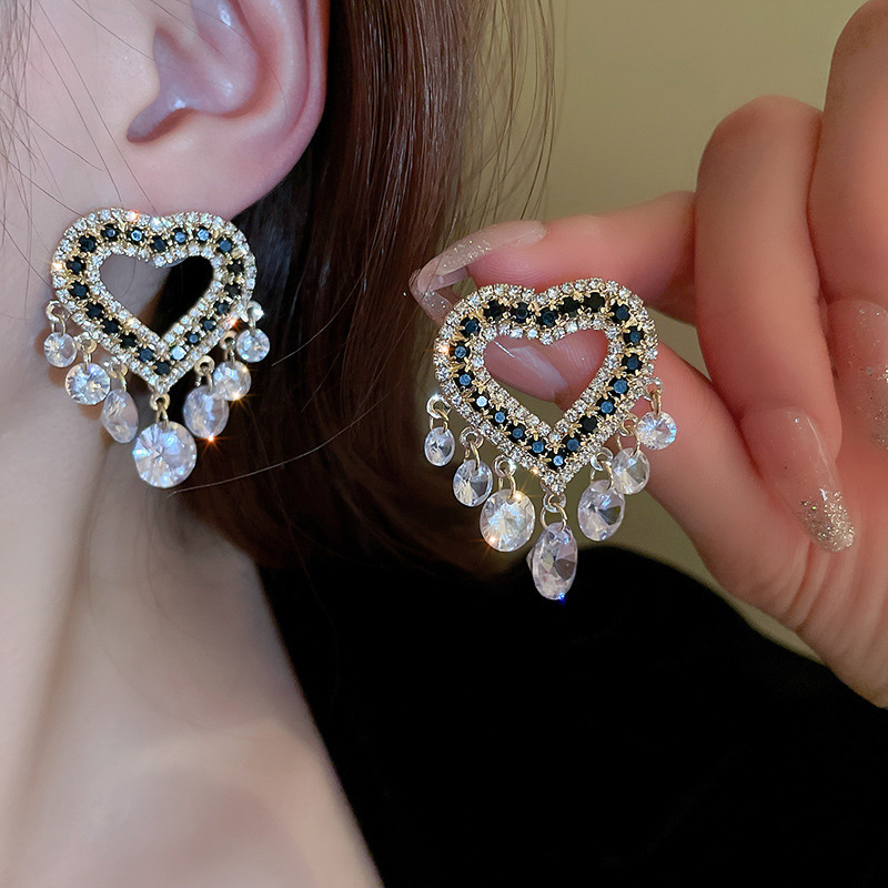 1 Pair Fashion Heart Shape Flower Bow Knot Copper Plating Artificial Pearls Zircon Drop Earrings display picture 29