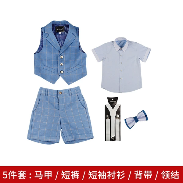 Shorts, vest, suspenders, 5 pieces