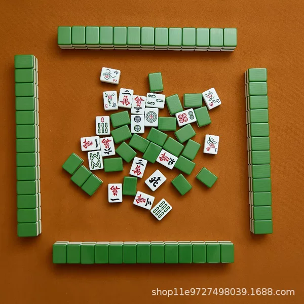 Factory direct supply hand rub household first-class color mahjong hand play travel large size 38#40#42#44 melamine