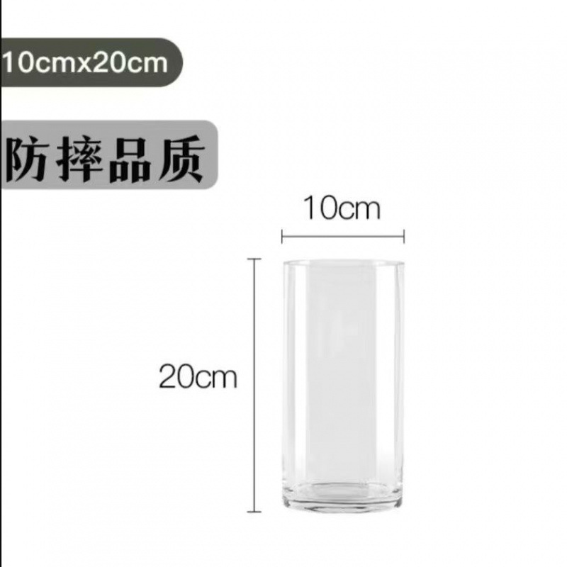 亚克力防摔花瓶摆件客厅插花透明水养富贵竹直筒轻奢感醒花桶批发|undefined