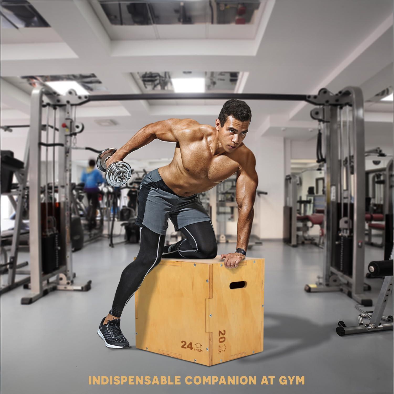 Explosive power training wooden box to improve jumping ability, physical fitness training wooden fitness jumping box