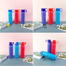 新款简约塑料双层运动水杯大容量运动水壶学生户外水杯便携直饮杯