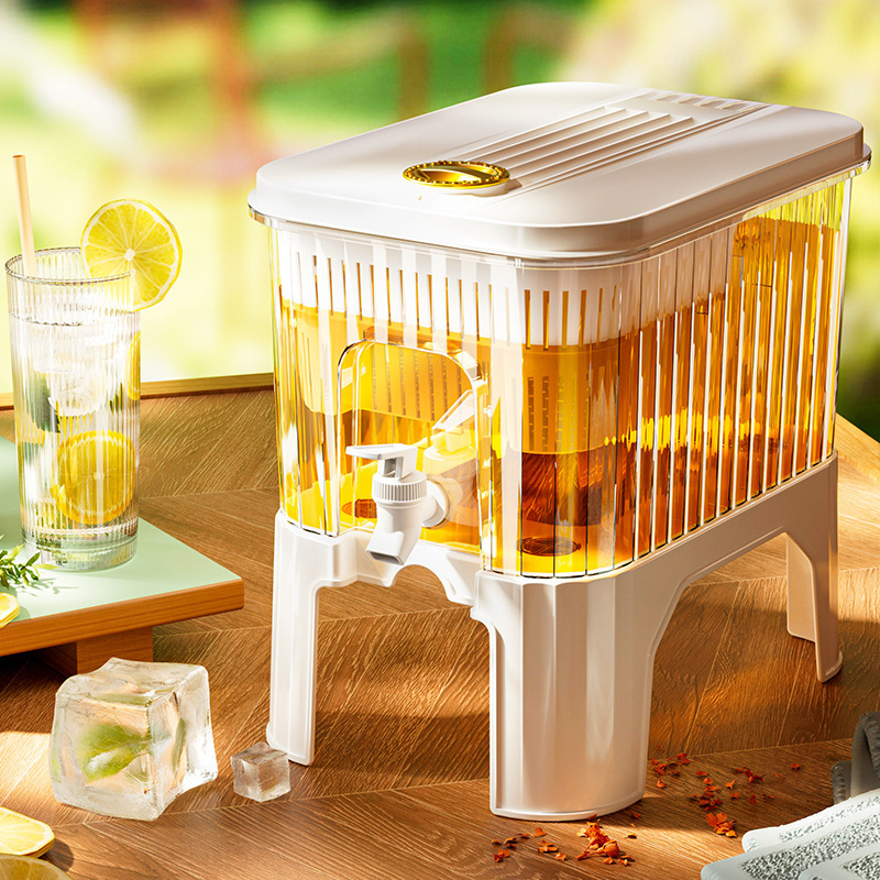 Cold Kettle with Tap Large Capacity Bucket Household Refrigerator Sealed Cold Kettle Beverage Bucket Fruit Tea Bucket