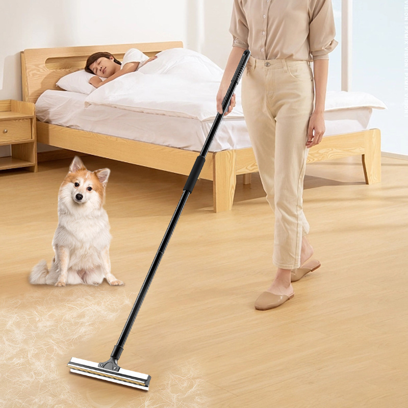 New long handle pet hair remover retractable adjustable hair scraper portable multifunctional carpet hair scraper