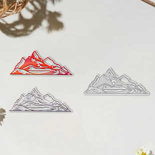 Cross-Border Special Supply of Metal Cutting Embossing Knife Mold for Handbook Decoration Mountain Pattern Handmade Paper Art Embossing Carbon Steel Knife Mold