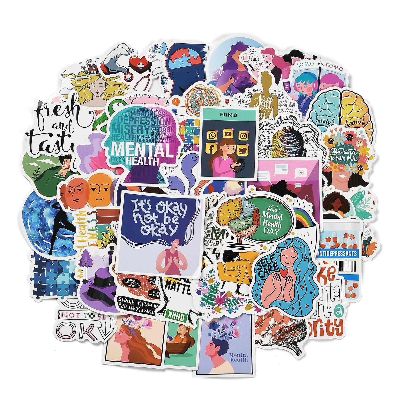 特价清仓多款式ins风可爱卡通涂鸦贴纸合集DIY手账装饰素材贴画