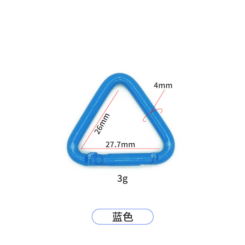 3/4号电泳彩色三角形登山扣多功能弹簧装饰扣玩具水壶挂扣铝合金|undefined