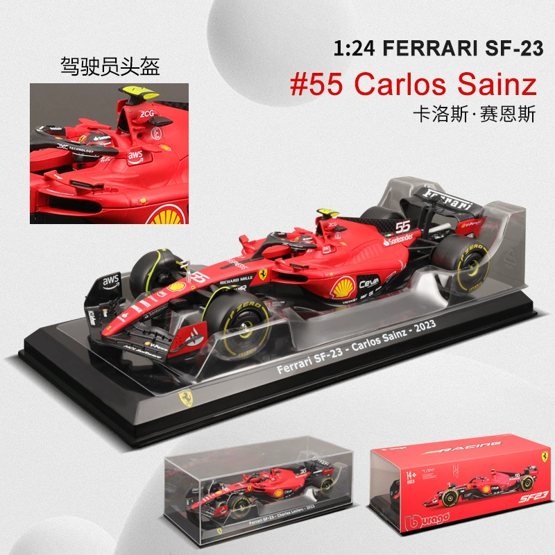 Ferrari, автомобиль из сплава, реалистичная модель автомобиля, минифигура, масштаб 1:24