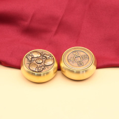 招財轉運擺件時來運轉解壓隨身攜帶陀螺六面轉手把件十二生肖魔方