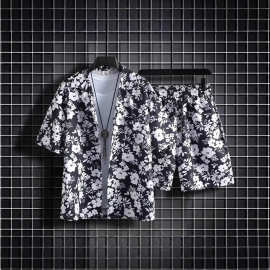 海南沙滩套装男夏季休闲三亚旅行穿搭衣服海边度假男装短袖花衬衫