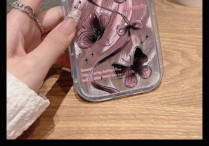 Ink Butterfly – Passende Früchte-Hülle für iPhone 16 Pro, Neue Cartoon-Hülle für iPhone 15 Pro Max, Personalisierte Hülle für iPhone 13/14/12_voghion.com