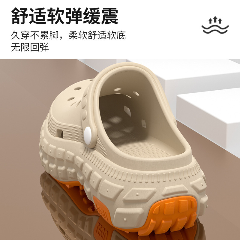 メンズゴム製滑り止めクロックスシューズ 2025 新作 厚底 アウトドア スポーツ レジャー 登山スリッパ|undefined