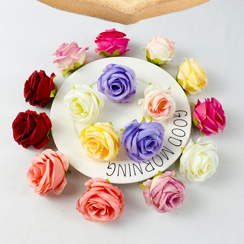 Simulación camellia nueva decoración de estilo chino decoración de boda DIY decoración de cabello flores falsas con regalo de mano 6cm props de disparo de flores