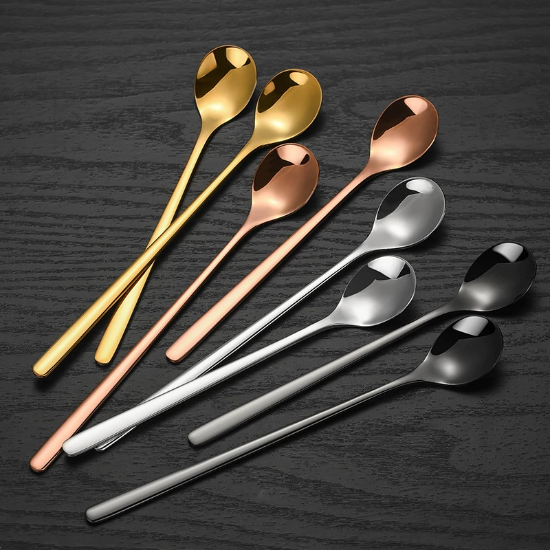 Ложка для перемешивания кофе из нержавеющей стали 304, тип капли воды, птичье гнездо, белый гриб, медовая ложка, стеклянная десертная ложка, подарочная ложка