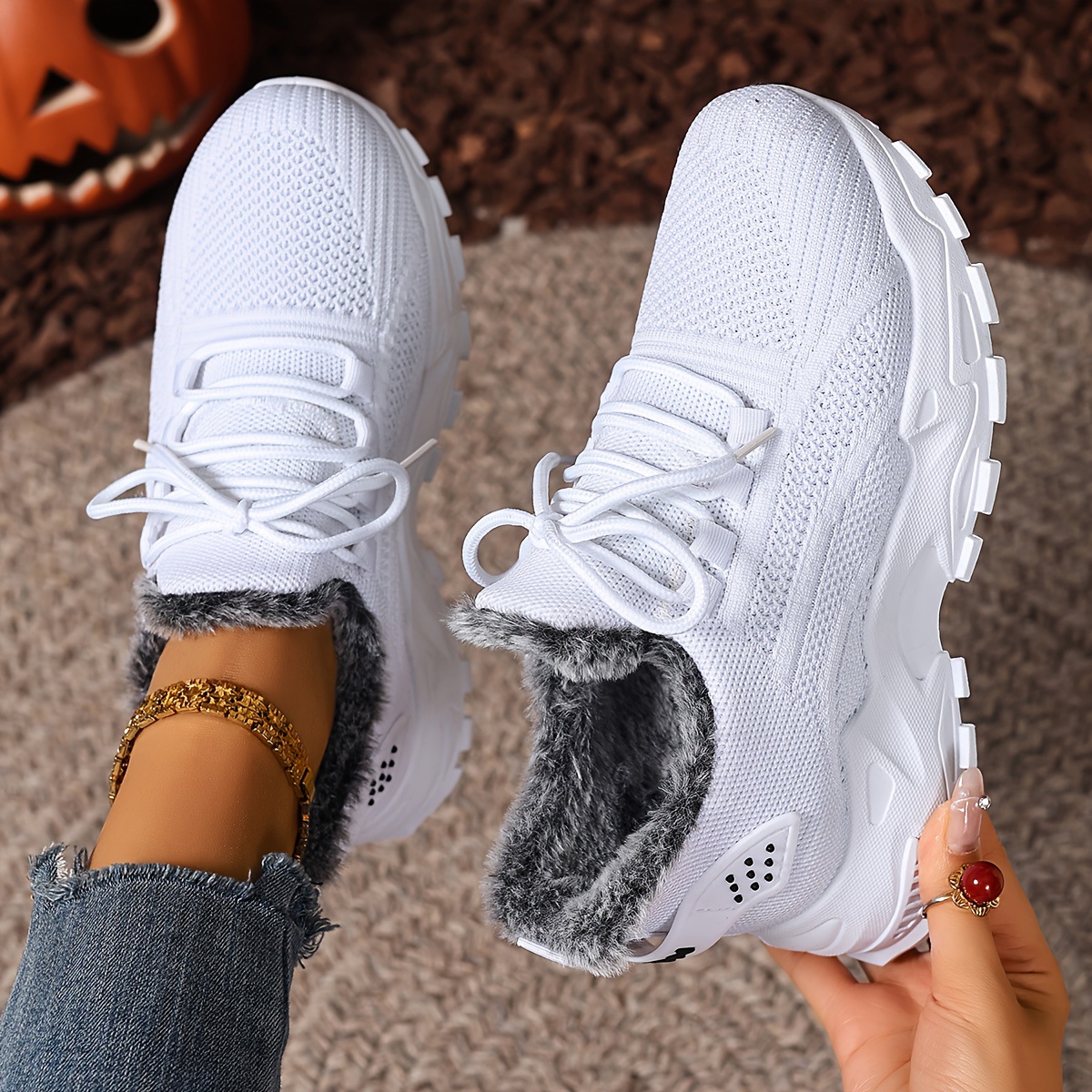 Chaussures pour femmes en promotion, bottes de neige chaudes et épaisses en coton doublées de polaire, imperméables au froid, disponibles en grandes tailles._voghion.com