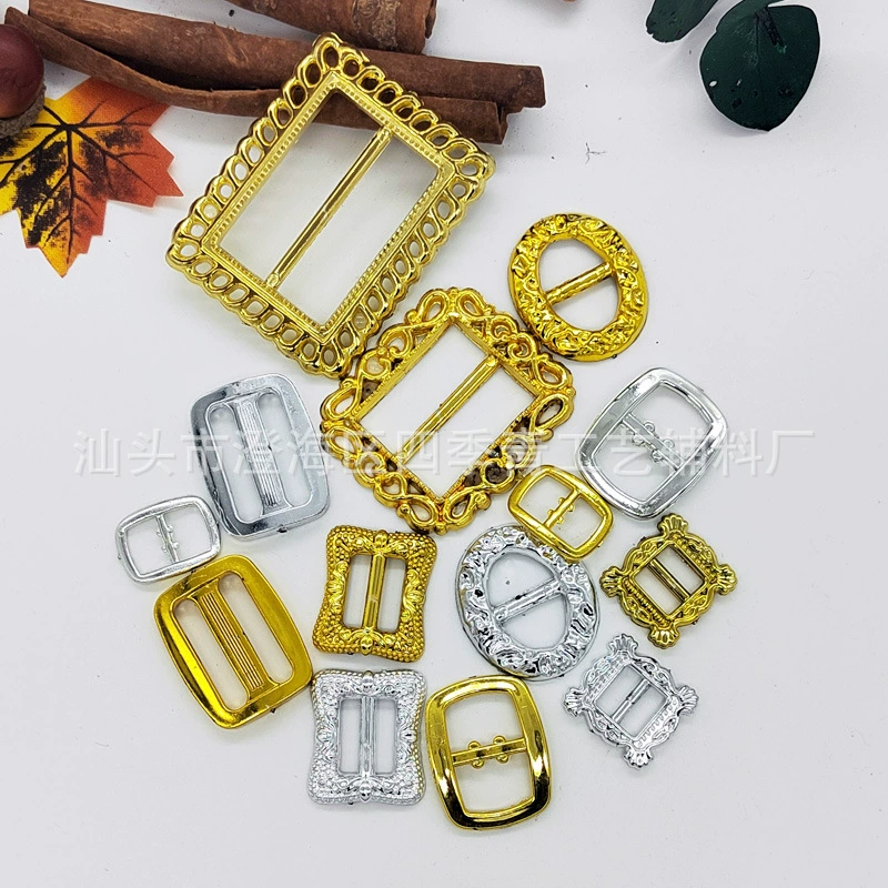 Санта-Клаус декоративная поясная пряжка золотая серебряная дневная пряжка гальваника пластиковая застежка для обуви