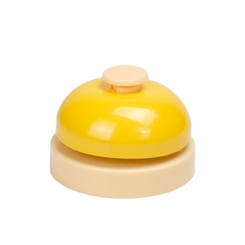 Timbre de respuesta con botón esmerilado amarillo macarrón