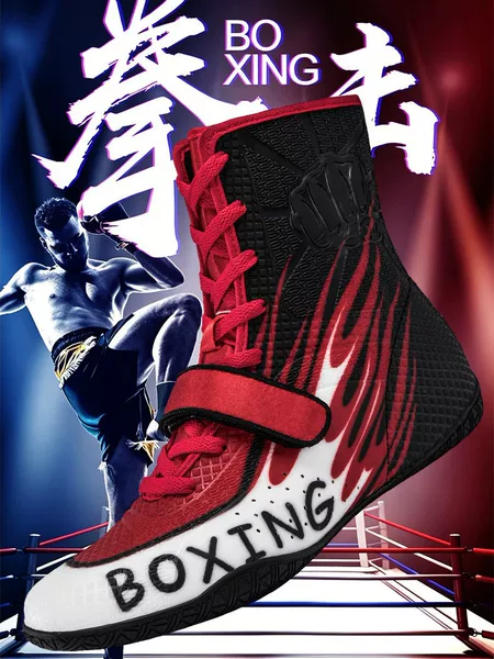 Cross-border boxing shoes for men, professional Muay Thai shoes, Sanda training shoes, fighting shoes, free combat shoes, competition wrestling shoes