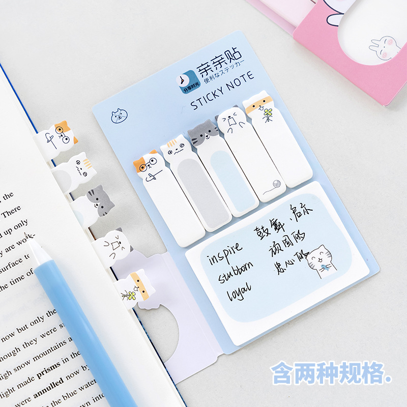 Compartiendo tiempo de dibujos animados en forma de barra combinación nota adhesiva estudiante uso mensaje Memo N veces nota marcado etiqueta índice