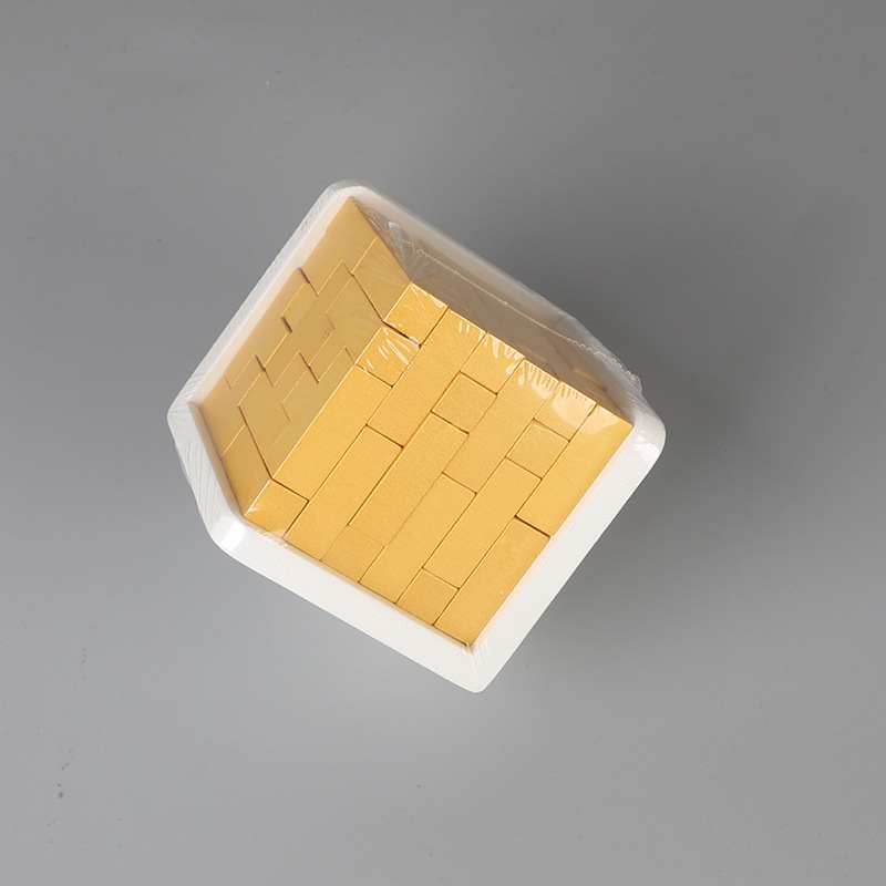 Juguete educativo de madera Luban Bloqueo de frijol mágico Tetris 54 T combinación cubo mágico ocio descompresión juego de la mano
