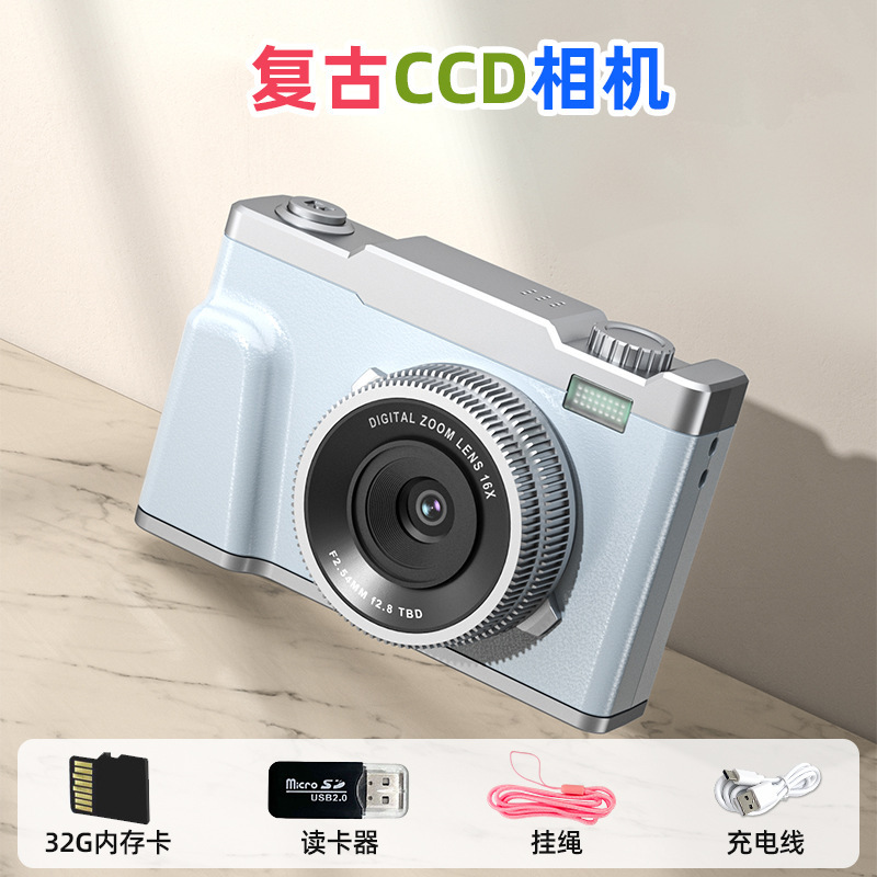 跨境4K高清复古双摄CCD数码相机校园学生党摄影可拍照传手机批发|undefined