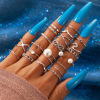 Fashionable accessory, one size ring from pearl, set, Aliexpress, wish, simple and elegant design