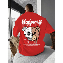 Q 44380 3D Bear Print Short Tee 3D С��ӡ�� T ���羳����