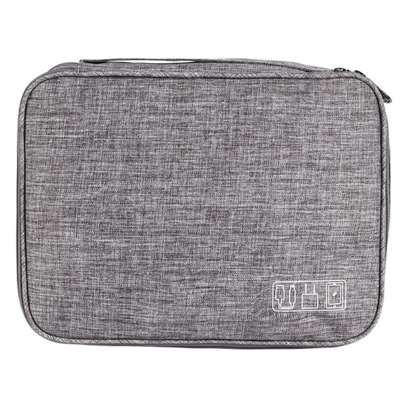 Bolsa de almacenamiento de cable de datos de tres capas bolsa digital de viaje multifuncional tesoro de carga cargador de disco U caja de almacenamiento de auriculares