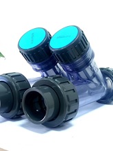 UPVC材质DN15/20/25/32/40塑料Y型过滤器 带滤网 管道液体水 加厚