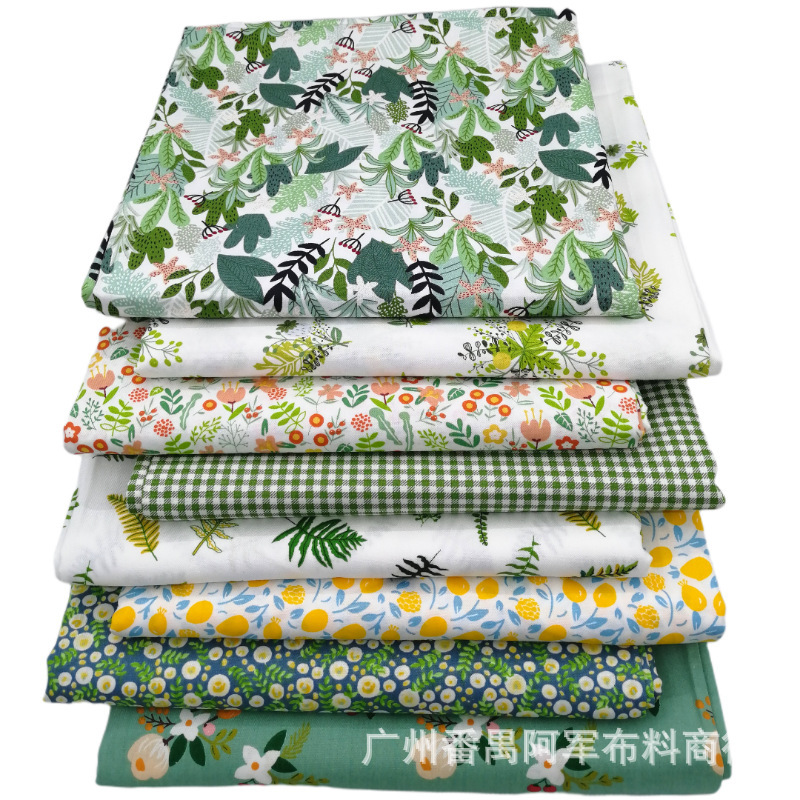 New cotton twill printed fabric DIY handmade patchwork set of 8 pieces cotton floral fabric