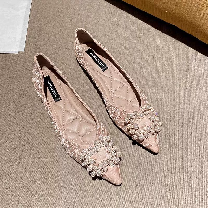 Обувь из жемчуга, туфли, стиль Chanel, полный размер